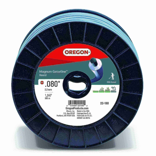Magnum Gatorline Round Trimmer Line, .080" by 1248', 3Lb Spool